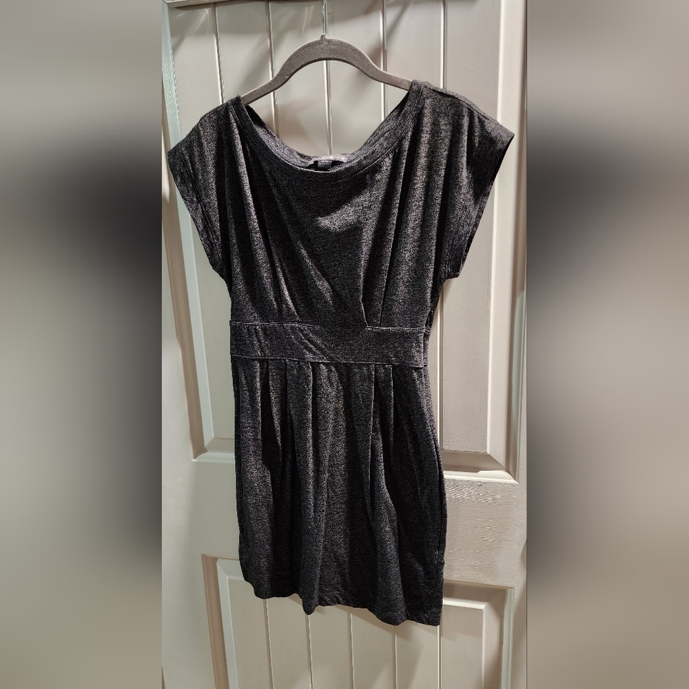 Black/gray heather short dress
